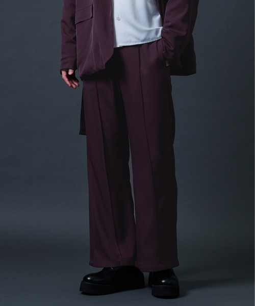 Ellno Loset(エルノロゼット)の「センターシームフレアパンツ(スラックス・メンズ・ライトグレー/ブラック/ダークパープル/ブルー・MEDIUM/LARGE)」の20枚目の写真