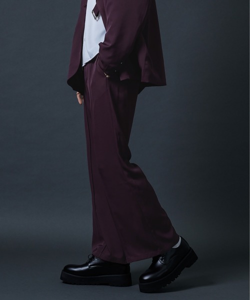 Ellno Loset(エルノロゼット)の「センターシームフレアパンツ(スラックス・メンズ・ライトグレー/ブラック/ダークパープル/ブルー・MEDIUM/LARGE)」の21枚目の写真