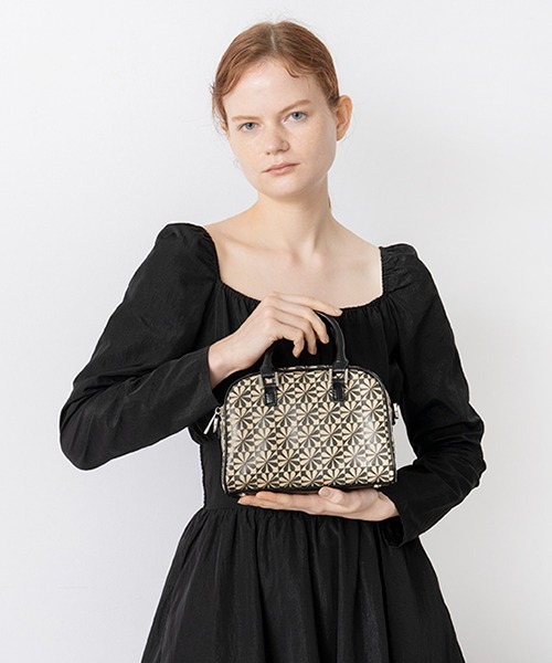 Casselini（キャセリーニ）の「Casselini(キャセリーニ)モノグラムボストン（ショルダーバッグ・レディース・ブラック/ミント/ボルドー/ラベンダー・FREE）」の2枚目の写真