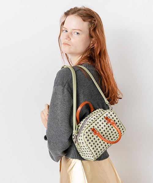 Casselini（キャセリーニ）の「Casselini(キャセリーニ)モノグラムボストン（ショルダーバッグ・レディース・ブラック/ミント/ボルドー/ラベンダー・FREE）」の19枚目の写真