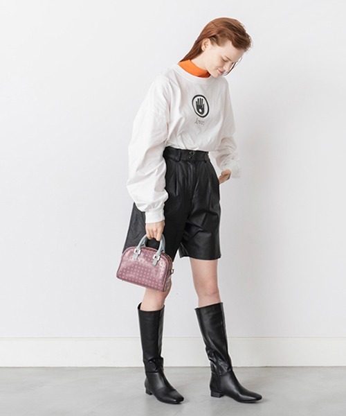 Casselini（キャセリーニ）の「Casselini(キャセリーニ)モノグラムボストン（ショルダーバッグ・レディース・ブラック/ミント/ボルドー/ラベンダー・FREE）」の6枚目の写真