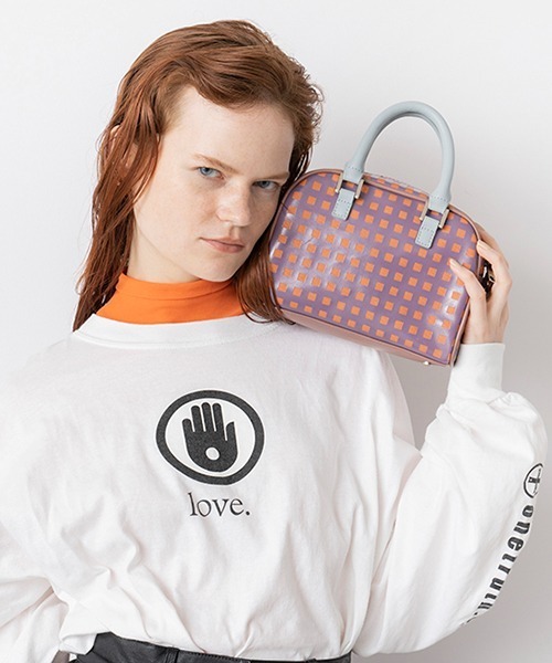 Casselini（キャセリーニ）の「Casselini(キャセリーニ)モノグラムボストン（ショルダーバッグ・レディース・ブラック/ミント/ボルドー/ラベンダー・FREE）」の7枚目の写真