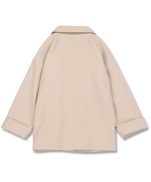SPINNS（スピンズ）の「テーラードダブルショートコート（その他アウター・レディース・ブルー/グレー系その他/ベージュ系その他/ブラウン系その他/ホワイト系その他/アイボリー/モカ/ブラック・ONESIZE）」の11枚目の写真
