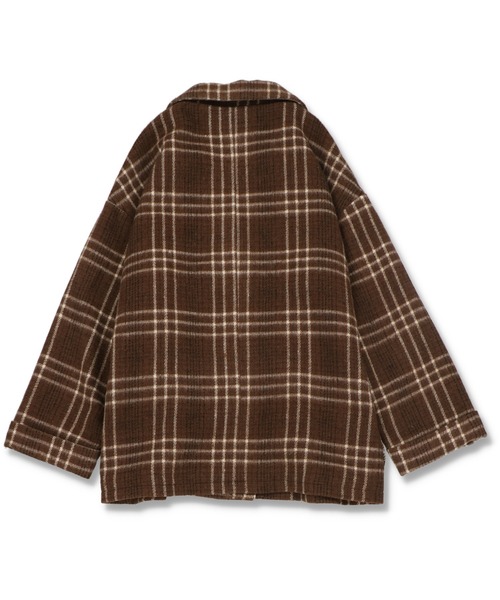 SPINNS（スピンズ）の「テーラードダブルショートコート（その他アウター・レディース・ブルー/グレー系その他/ベージュ系その他/ブラウン系その他/ホワイト系その他/アイボリー/モカ/ブラック・ONESIZE）」の10枚目の写真