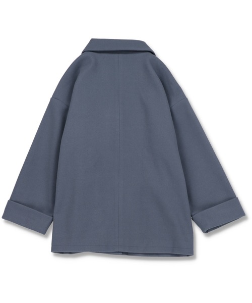 SPINNS（スピンズ）の「テーラードダブルショートコート（その他アウター・レディース・ブルー/グレー系その他/ベージュ系その他/ブラウン系その他/ホワイト系その他/アイボリー/モカ/ブラック・ONESIZE）」の22枚目の写真