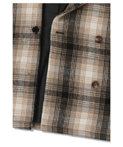 SPINNS（スピンズ）の「テーラードダブルショートコート（その他アウター・レディース・ブルー/グレー系その他/ベージュ系その他/ブラウン系その他/ホワイト系その他/アイボリー/モカ/ブラック・ONESIZE）」の14枚目の写真