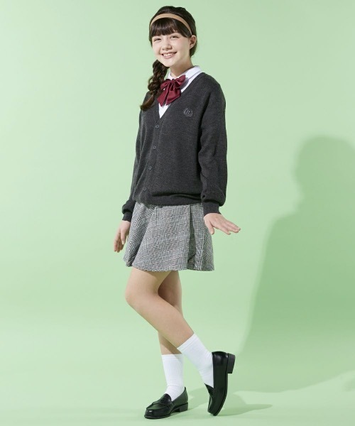 repipi armario（レピピ アルマリオ）の「【repipi armario / レピピアルマリオ】スクールカーディガン　ニット　Vネック（ニット/セーター・キッズ・ブラック/ネイビー/グレー・140/150/160）」の3枚目の写真