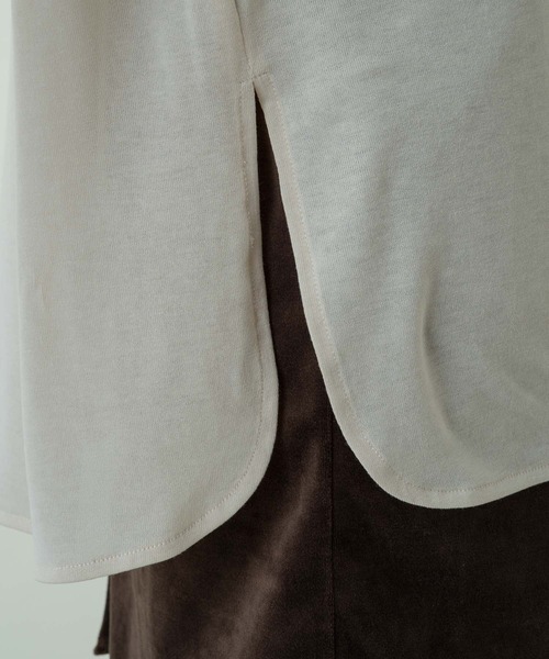 Kastane（カスタネ）の「袖シャーリングシアーロンT（Tシャツ/カットソー・レディース・アイボリー/ブラック/ブラウン・FREE）」の18枚目の写真