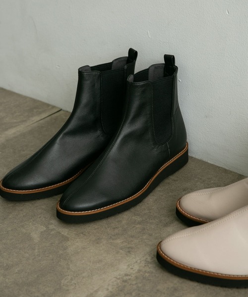 RODE SKO（ロデスコ）の「『MADE IN JAPAN』3センチ軽量ソールサイドゴアブーツ（ブーツ・レディース・ブラック/ベージュ系その他・36/37/38）」の5枚目の写真