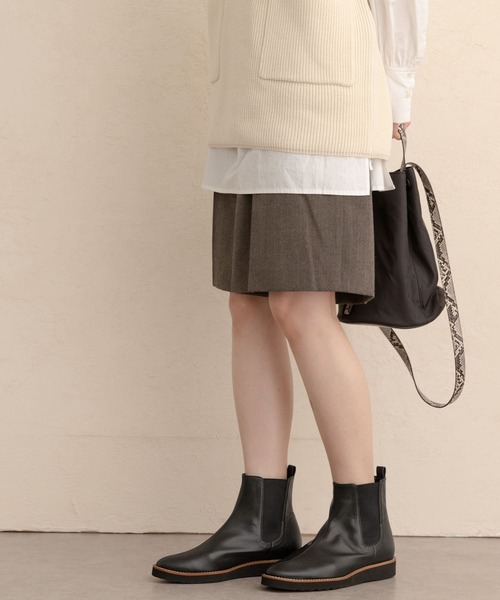 RODE SKO（ロデスコ）の「『MADE IN JAPAN』3センチ軽量ソールサイドゴアブーツ（ブーツ・レディース・ブラック/ベージュ系その他・36/37/38）」の11枚目の写真