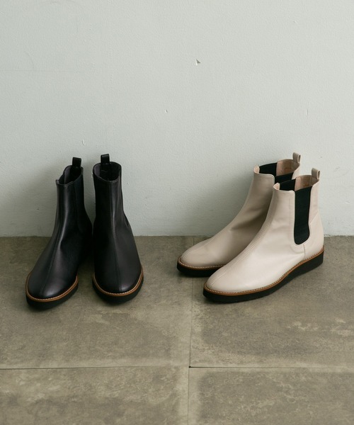 RODE SKO（ロデスコ）の「『MADE IN JAPAN』3センチ軽量ソールサイドゴアブーツ（ブーツ・レディース・ブラック/ベージュ系その他・36/37/38）」の18枚目の写真