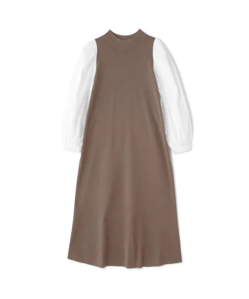 N.（N. Natural Beauty Basic）（エヌエヌナチュラルビューティーベーシック）の「◆ボリュームパフスリーブニットワンピース（ワンピース・レディース・ブラック/モカ/ブルー・MEDIUM）」の18枚目の写真