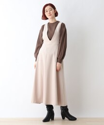 DRESKIP | Vネックロングジャンスカ(スカート)