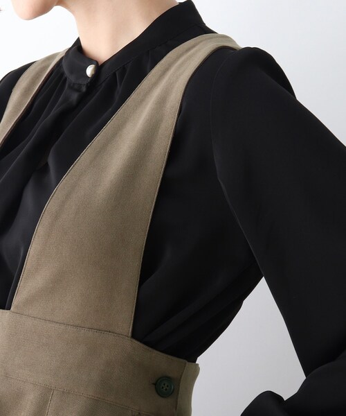 DRESKIP（ドレスキップ）の「◆Vネックロングジャンスカ（スカート・レディース・ブラック/オフホワイト/ブラウン系・02/03）」の11枚目の写真