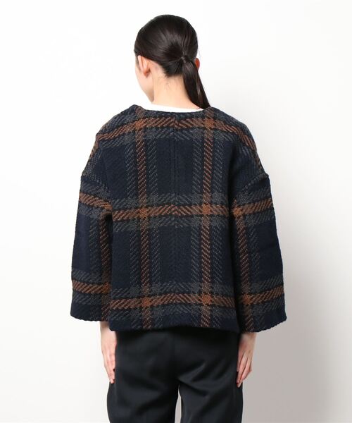 Morris & Sons（モリスアンドサンズ）の「【MORRIS & SONS】Vネックショートコート WOMEN（ノーカラージャケット・レディース・ブルー系その他5/ブルー系その他6・FREE）」の8枚目の写真