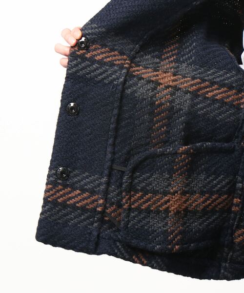 Morris & Sons（モリスアンドサンズ）の「【MORRIS & SONS】Vネックショートコート WOMEN（ノーカラージャケット・レディース・ブルー系その他5/ブルー系その他6・FREE）」の9枚目の写真