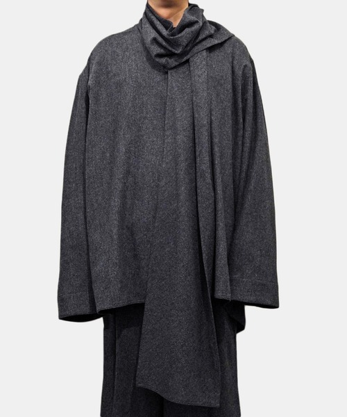 HED MAYNER(ヘドメイナー)の「【HED MAYNER】 SCALF COLLAR SHIRT(シャツ/ブラウス・メンズ・グレー・SMALL)」の3枚目の写真