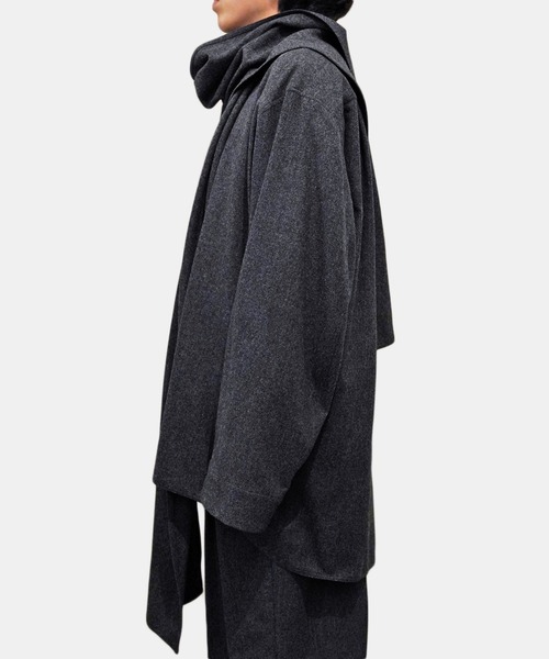 HED MAYNER(ヘドメイナー)の「【HED MAYNER】 SCALF COLLAR SHIRT(シャツ/ブラウス・メンズ・グレー・SMALL)」の4枚目の写真