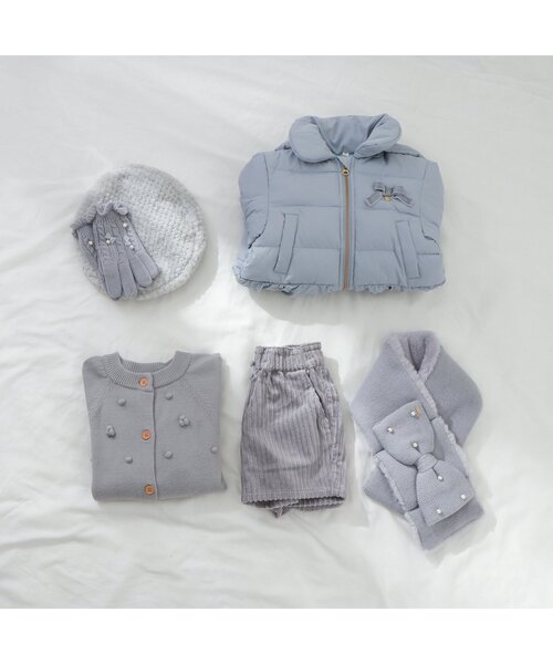 apres les cours（アプレレクール）の「パールリボンてぶくろ（手袋・キッズ・アイボリー/サックスブルー/ピンク・95/140/120）」の21枚目の写真