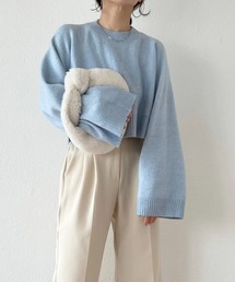 wide sleeve short knit / ワイドスリーブショートニット