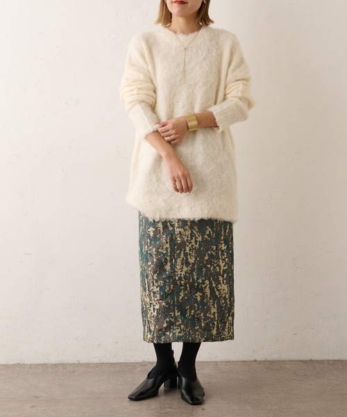 Omekashi(オメカシ)の「シャギーニットプルオーバー(ニット/セーター・レディース・オフホワイト/ブルー/ネイビー・FREE)」の8枚目の写真