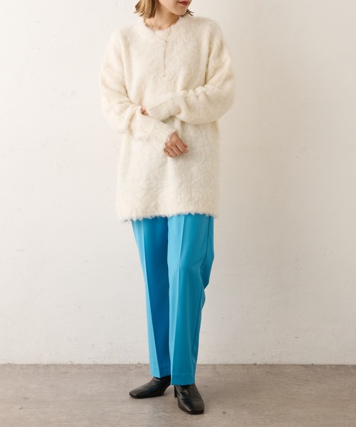 Omekashi(オメカシ)の「シャギーニットプルオーバー(ニット/セーター・レディース・オフホワイト/ブルー/ネイビー・FREE)」の12枚目の写真