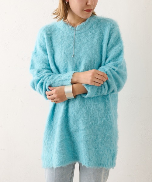 Omekashi(オメカシ)の「シャギーニットプルオーバー(ニット/セーター・レディース・オフホワイト/ブルー/ネイビー・FREE)」の19枚目の写真