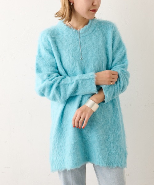 Omekashi(オメカシ)の「シャギーニットプルオーバー(ニット/セーター・レディース・オフホワイト/ブルー/ネイビー・FREE)」の20枚目の写真