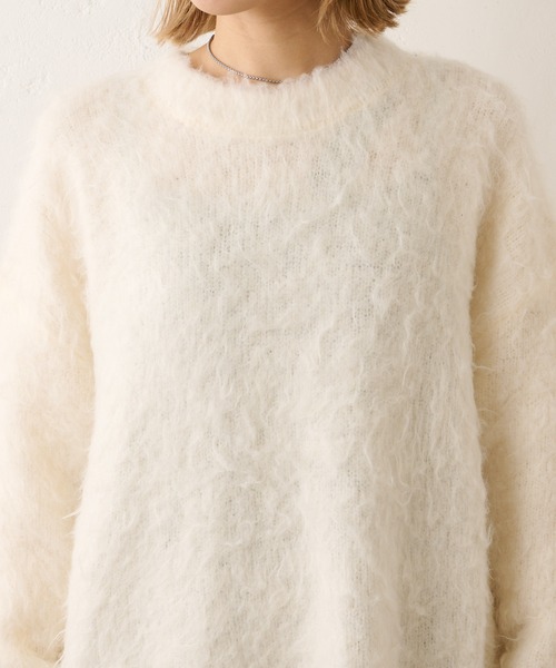 Omekashi(オメカシ)の「シャギーニットプルオーバー(ニット/セーター・レディース・オフホワイト/ブルー/ネイビー・FREE)」の16枚目の写真