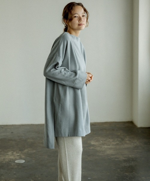 PUAL CE CIN（ピュアルセシン）の「起毛チュニック（Tシャツ/カットソー・レディース・チャコールグレー/ベージュ/グレー/グリーン・FREE）」の16枚目の写真