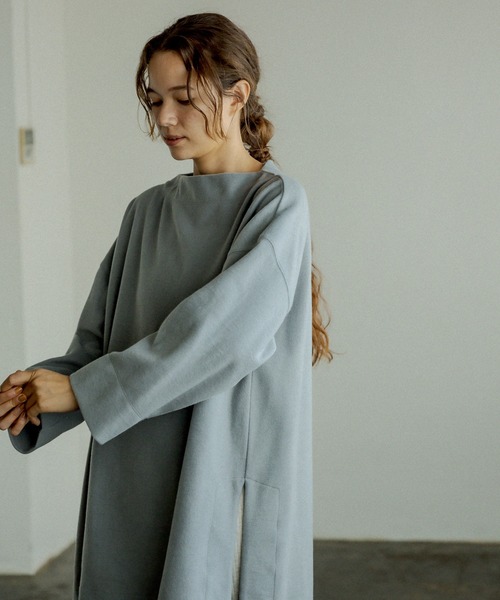 PUAL CE CIN（ピュアルセシン）の「起毛チュニック（Tシャツ/カットソー・レディース・チャコールグレー/ベージュ/グレー/グリーン・FREE）」の18枚目の写真