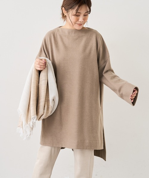 PUAL CE CIN（ピュアルセシン）の「起毛チュニック（Tシャツ/カットソー・レディース・チャコールグレー/ベージュ/グレー/グリーン・FREE）」の15枚目の写真