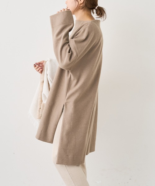 PUAL CE CIN（ピュアルセシン）の「起毛チュニック（Tシャツ/カットソー・レディース・チャコールグレー/ベージュ/グレー/グリーン・FREE）」の5枚目の写真