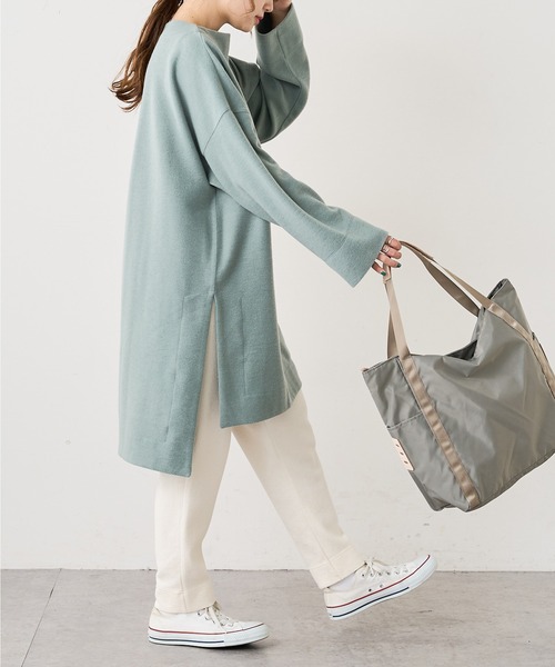 PUAL CE CIN（ピュアルセシン）の「起毛チュニック（Tシャツ/カットソー・レディース・チャコールグレー/ベージュ/グレー/グリーン・FREE）」の13枚目の写真