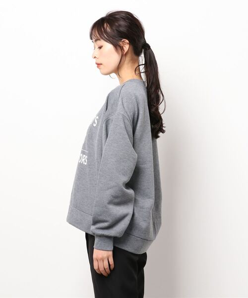 Samansa Mos2 blue（サマンサモスモスブルー）の「ロゴ裏起毛スウェット（スウェット・レディース・ブラック/ベージュ/グレー/オフホワイト/グリーン・ﾌﾘ-）」の8枚目の写真