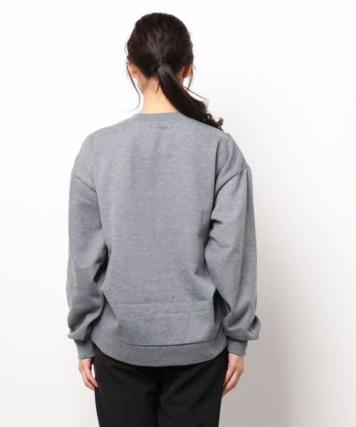 Samansa Mos2 blue（サマンサモスモスブルー）の「ロゴ裏起毛スウェット（スウェット・レディース・ブラック/ベージュ/グレー/オフホワイト/グリーン・ﾌﾘ-）」の6枚目の写真