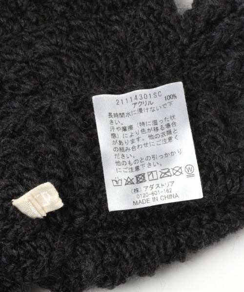 studio CLIP（スタディオクリップ）の「グラニースクエアニットグローブ（手袋・レディース・オフホワイト/グレー・FREE）」の11枚目の写真