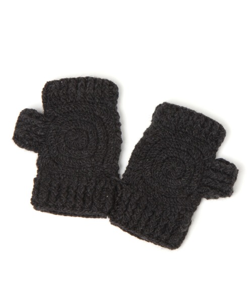 studio CLIP（スタディオクリップ）の「グラニースクエアニットグローブ（手袋・レディース・オフホワイト/グレー・FREE）」の7枚目の写真