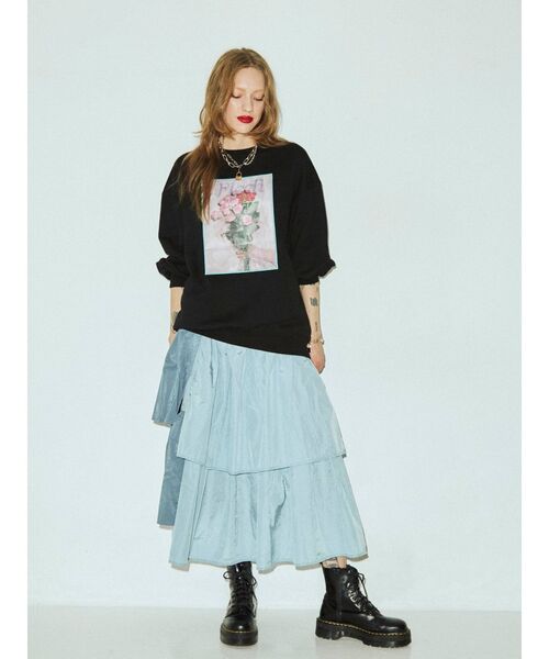 ティアード ラップ スカート PRINTS】ティアードラップスカート（スカート）｜STRASBURGO OUTLET