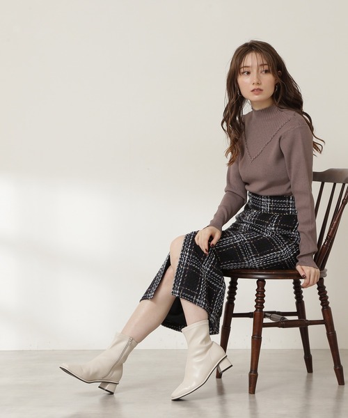 N.（N. Natural Beauty Basic）（エヌエヌナチュラルビューティーベーシック）の「【追加生産】クルミステッチストレッチショートブーツ（ブーツ・レディース・ブラウン/ブラック/ホワイト・MEDIUM/LARGE）」の7枚目の写真