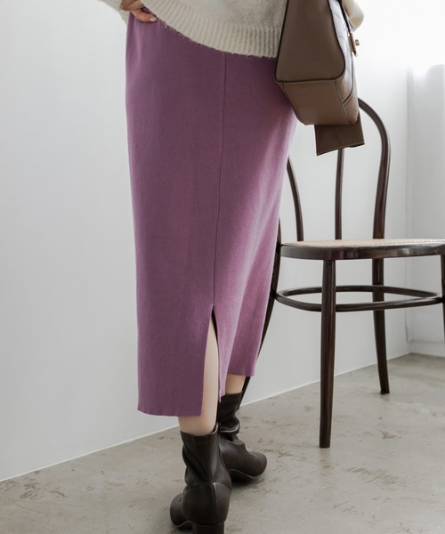 Edit Sheen(エディットシーン)の「ストレッチカラータイトスカート(スカート・レディース・ブラック/アイボリー/ラベンダー・MEDIUM)」の3枚目の写真