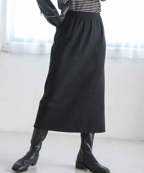 Edit Sheen(エディットシーン)の「ストレッチカラータイトスカート(スカート・レディース・ブラック/アイボリー/ラベンダー・MEDIUM)」の6枚目の写真