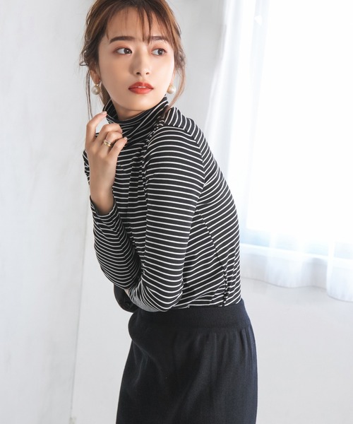 Edit Sheen(エディットシーン)の「ストレッチカラータイトスカート(スカート・レディース・ブラック/アイボリー/ラベンダー・MEDIUM)」の10枚目の写真