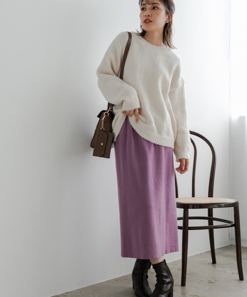 Edit Sheen(エディットシーン)の「ストレッチカラータイトスカート(スカート・レディース・ブラック/アイボリー/ラベンダー・MEDIUM)」の20枚目の写真