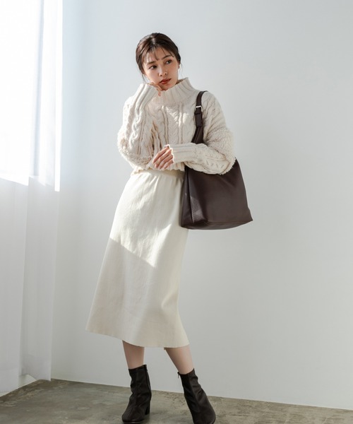 Edit Sheen(エディットシーン)の「ストレッチカラータイトスカート(スカート・レディース・ブラック/アイボリー/ラベンダー・MEDIUM)」の19枚目の写真