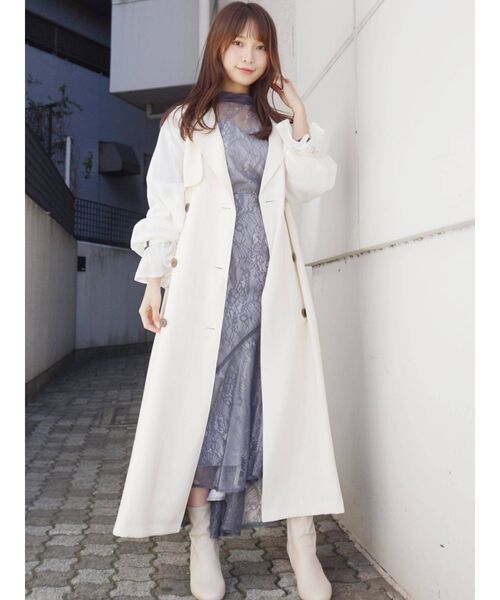 シアースリーブトレンチコート