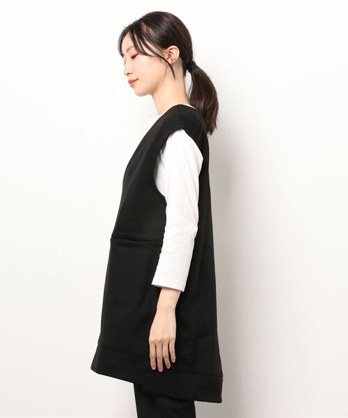 KOBE LETTUCE（コウベレタス）の「裏起毛ダンボールVネックベストトップス[C5821]（ベスト・レディース・ホワイト/ブラック/ラベンダー/ブラウン系・FREE）」の6枚目の写真