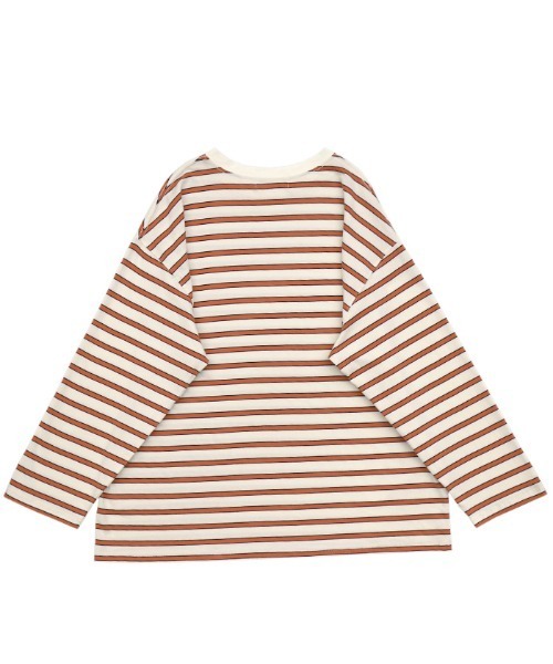 select MOCA（セレクトモカ）の「クルーネックマルチボーダーロングTシャツ（Tシャツ/カットソー・レディース・ピンク/アイボリー/ライム/イエロー/ブルーグリーン・FREE）」の12枚目の写真