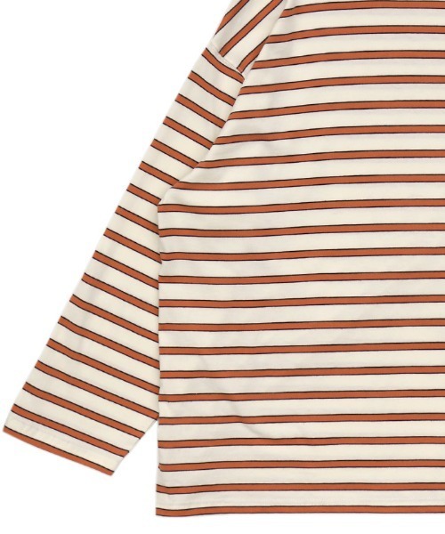 select MOCA（セレクトモカ）の「クルーネックマルチボーダーロングTシャツ（Tシャツ/カットソー・レディース・ピンク/アイボリー/ライム/イエロー/ブルーグリーン・FREE）」の14枚目の写真