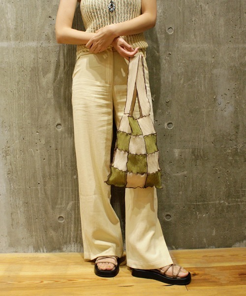 CONTROL FREAK（コントロールフリーク）の「CONTROL FREAK(コントロールフリーク)シアーパッチメロウショッパー（トートバッグ・レディース・ベージュ/カーキ/オレンジ/ブラック/グリーン・FREE）」の19枚目の写真